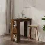 vidaXL Bartisch mit Regal R&auml;uchereiche 102x50x103,5 cm Holzwerkstoff