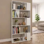 vidaXL B&uuml;cherregal/Raumteiler Hochglanz-Wei&szlig; 80x24x159 cm