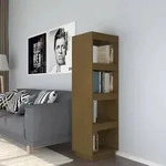 vidaXL B&uuml;cherregal/Raumteiler Honigbraun 40x35x135 Massivholz Kiefer