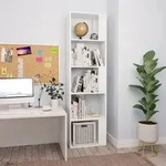 vidaXL B&uuml;cherregal/Raumteiler Wei&szlig; 45x24x159 cm Holzwerkstoff