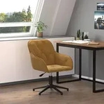 vidaXL B&uuml;rostuhl Drehbar Braun Samt