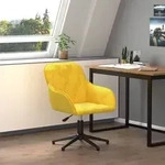 vidaXL B&uuml;rostuhl Drehbar Gelb Samt