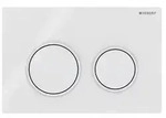 Geberit Bet&auml;tigungsplatte Omega20, 2-Mengen, KS, wei&szlig;/wei&szlig;matt/wei&szlig;, rund, 1 Stk.