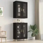 vidaXL H&auml;ngeschrank Schwarz 69,5x34x90 cm