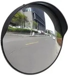 vidaXL Verkehrsspiegel Konvex PC-Kunststoff Schwarz 30 cm Outdoor