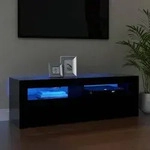 vidaXL TV-Schrank mit LED-Leuchten Schwarz 120x35x40 cm