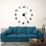 vidaXL 3D-Wanduhr Modernes Design 100 cm XXL Schwarz