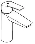 GROHE Einhand-Waschtischbatterie EUROSMART 1/2Zoll M-Size chr M-Size