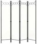vidaXL 4-tlg. Raumteiler Wei&szlig; 160x180 cm