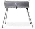 Mangal Taschkent Schaschlikgrill Edelstahl Klappbeine Grillrost Luftregler