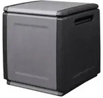 vidaXL Garten-Aufbewahrungsbox 54x53x57 cm 130 L Dunkelgrau Schwarz
