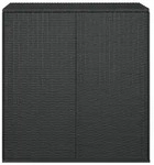 vidaXL Garten-Kissenbox PE Rattan 100x49x103,5 cm Schwarz
