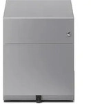Rollcontainer Note Griffleiste 1 Schublade 1 HR-Schublade silber