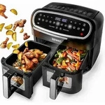 Duronic AF24 Hei&szlig;luftfritteuse | 2400 Watt | Doppel-Fritteuse mit 9 Liter...