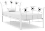 vidaXL Einzelbett mit Fu&szlig;ball-Design Wei&szlig; Metall 90x200 cm