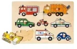 Goki 57996 - Steckpuzzle, Verkehrsmittel 30 x 21 cm, Sperrholz, 8 Teile, per St&uuml;ck