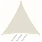UPF50+ UV Sonnensegel 4x4x4 Polyester Dreieck Wasserabweisend Garten Segel Beige