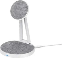 XLayer 219852, 15 Watt XLAYER MagFix Pro 2 in 1 Induktive Ladestation grau, wei&szlig;