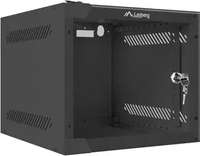 Lanberg WF10-2304-10B, Lanberg Rack Wandschrank 10" 4U/280X310 Glast&uuml;r schwarz