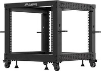 Lanberg OR01-6109-B, Lanberg OPEN RACK 19" 9U 600X600-1100 ADJUSTABLE BLACK