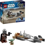 LEGO 75436, LEGO Star Wars 75436 Der Mandalorianer und Grogu auf ihrem Speeder Bike