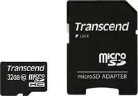 Transcend TS32GUSDHC10, 32 GB Transcend microSDHC Class 10 Retail inkl. Adapter