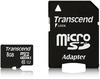 Transcend TS8GUSDU1, 8 GB Transcend UHS-I microSDHC Class 10 Bulk inkl. Adapter...
