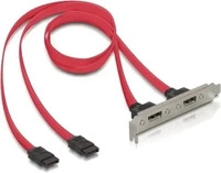 Delock 65116, Delock S-ATA Slotblech 2 Port eSATA ADAPTER
