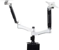 Silverstone SST-ARM22SC, SilverStone SST-ARM22SC Dual Monitorhalterung - silber