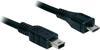 Delock 83177, Delock USB Kabel Micro-B Mini-B St/St 1.00m schwarz, Art# 8669812
