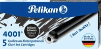 Pelikan 400142570, Pelikan Tintenpatronen f&uuml;r F&uuml;ller 4001 brillant-schwarz, 5 St.