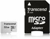 Transcend TS32GUSD300S-A, 32GB Transcend microSD Card SDHC USD300S-A w/Adapter,...