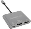 TerraTec 251736, TERRATEC USB Type-C Adapter mit USB-C PD HDMI USB 3.0 Port,...