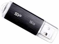 Silicon Power SP016GBUF2U02V1K, 16 GB Silicon Power Ultima U02 schwarz USB 2.0,...