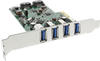 InLine 76664C, InLine 76664C 6 Port PCIe inkl. Low Profile Slotblech / Low...