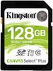 Kingston SDS2/128GB, 128GB Kingston Canvas Select Plus R100/W85 SDXC, UHS-I U3,...