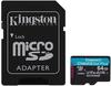 Kingston SDCG3/64GB, 64GB Kingston Canvas Go! Plus R170/W70 microSDXC Kit, UHS-I U3,