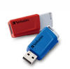 Verbatim 49308, 32GB Verbatim USB-Stick 3.2 Store'n Click Gen1 rot/blau extern...