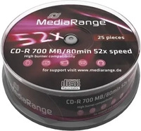 MediaRange MR201, MediaRange CDR80 700MB 52x (25) CB