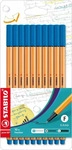 Stabilo 88/41, STABILO point 88 Fineliner blau 0,4 mm, 10 St.