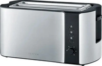 Severin 2590, Severin Serverin 4-Scheiben-Toaster AT 2590, Edelstahl / schwarz