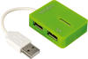 LogiLink UA0138, LogiLink Smile 4-port USB 2.0 extern ohne Netzteil grün, Art#