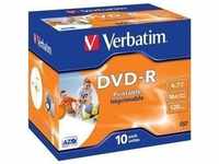 Verbatim 43521, Verbatim DVD-R 4.7 GB bedruckbar 10er Jewelcase (43521), Art#...