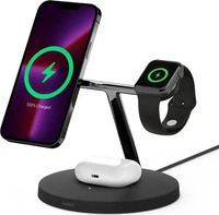 Belkin WIZ017VFBK, BELKIN 3-IN-1 WIRELESS CHARGER WITH MAGSAFE