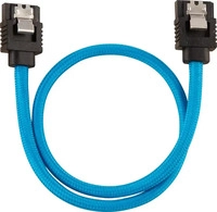Corsair CC-8900251, Corsair Premium-Sleeved-SATA-Kabel 2er Pack - Blau