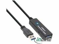 INLINE 35656, InLine USB 3.0 Aktiv-Verlängerung, Stecker A an Buchse A, schwarz, 15m