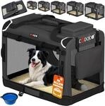 DeubaXXL DE Hundebox faltbar XL 82x58x58cm Anthrazit 109441
