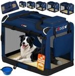 DeubaXXL DE Hundebox faltbar XL 82x58x58cm Blau 109439