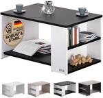 DeubaXXL DE Couchtisch Santa Cruz Wei&szlig;/Anthrazit 90x60x50cm 109572