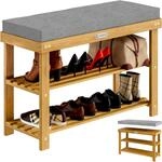 DeubaXXL DE Schuhbank FSC&reg;-zertifiziertes Akazienholz 90x30x48cm 109679